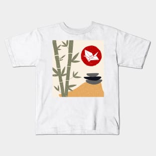 Bamboo Zen Abstract Kids T-Shirt